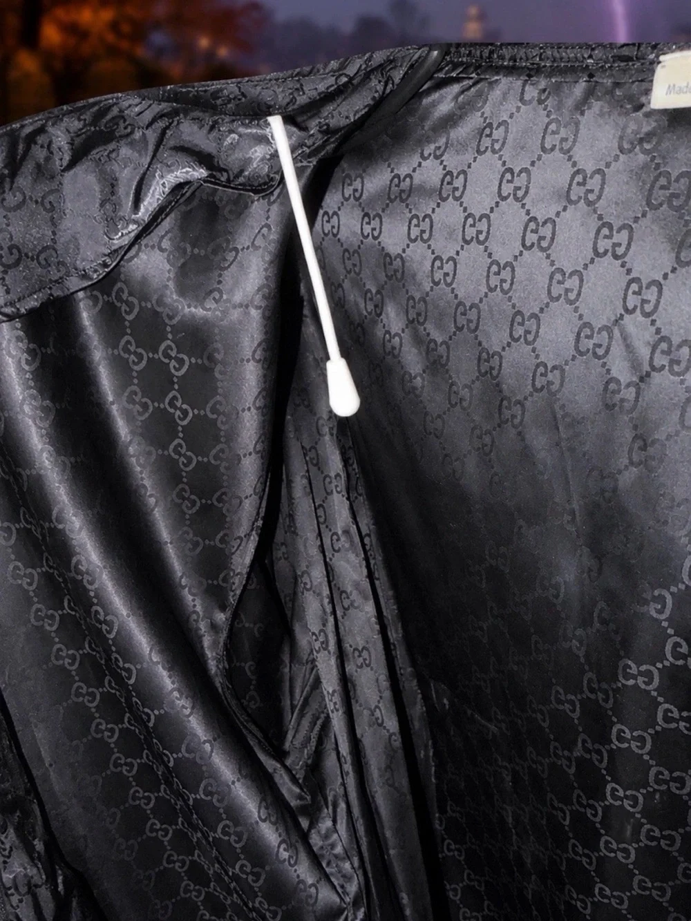 Gucci GG Monogram Nylon Hooded Jacket 48/M